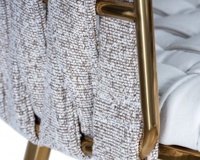 Стул барный DOBRIN EMMA GOLD, белый PU (T-01), белая ткань (F-49) в Талице - talica.ok-mebel.com | фото 7