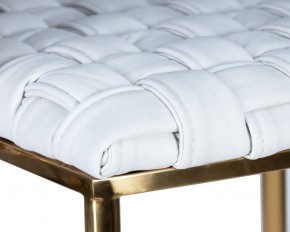 Стул барный DOBRIN EMMA GOLD, белый PU (T-01), белая ткань (F-49) в Талице - talica.ok-mebel.com | фото 8