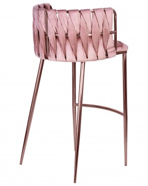 Стул барный DOBRIN EMMA ROSE GOLD, розовый велюр (VF-10) в Талице - talica.ok-mebel.com | фото 4