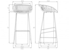 Стул барный DOBRIN FRANK, белый в Талице - talica.ok-mebel.com | фото 8
