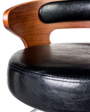 Стул барный DOBRIN FRED BLACK, коричневое дерево, чёрный в Талице - talica.ok-mebel.com | фото 6