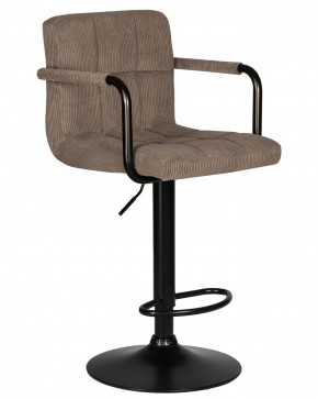 Стул барный DOBRIN KRUGER ARM BLACK, какао вельвет (LAR-E2041-05) в Талице - talica.ok-mebel.com | фото 2