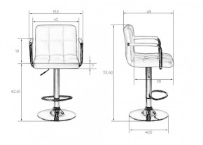 Стул барный DOBRIN KRUGER ARM LM-5011 (красный) в Талице - talica.ok-mebel.com | фото 2