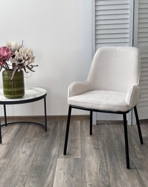 Стул BRIO CATO-01 Белый, фактурная ткань / черный каркас, ®DISAUR в Талице - talica.ok-mebel.com | фото 3