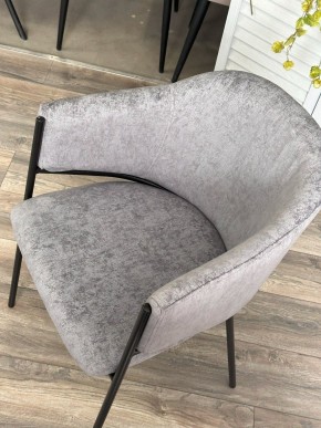 Стул ДИЛЛ, цвет RAIN 17 серый, велюр / черный каркас М-City в Талице - talica.ok-mebel.com | фото 7