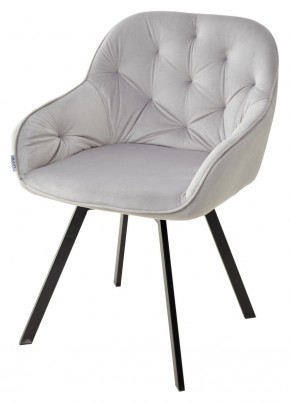 Стул GALE 360 град. поворот. BLUVEL-03 LIGHT GREY, велюр/ черный каркас, М-City в Талице - talica.ok-mebel.com | фото