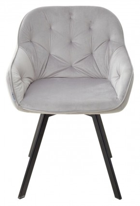 Стул GALE 360 град. поворот. BLUVEL-03 LIGHT GREY, велюр/ черный каркас, М-City в Талице - talica.ok-mebel.com | фото 3