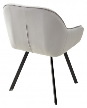 Стул GALE 360 град. поворот. BLUVEL-03 LIGHT GREY, велюр/ черный каркас, М-City в Талице - talica.ok-mebel.com | фото 4