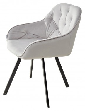 Стул GALE 360 град. поворот. BLUVEL-03 LIGHT GREY, велюр/ черный каркас, М-City в Талице - talica.ok-mebel.com | фото 5