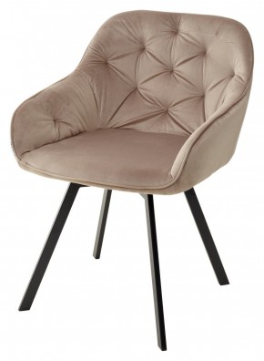 Стул GALE 360 град. поворот. BLUVEL-40 BEIGE, велюр/ черный каркас, М-City в Талице - talica.ok-mebel.com | фото