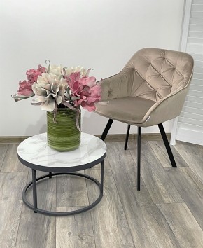 Стул GALE 360 град. поворот. BLUVEL-40 BEIGE, велюр/ черный каркас, М-City в Талице - talica.ok-mebel.com | фото 2