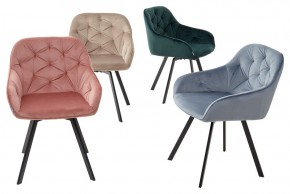 Стул GALE 360 град. поворот. BLUVEL-40 BEIGE, велюр/ черный каркас, М-City в Талице - talica.ok-mebel.com | фото 3