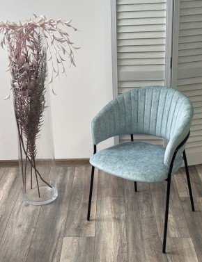 Стул ГЕММА, цвет RAIN 7 breeze, велюр / черный каркас М-City в Талице - talica.ok-mebel.com | фото 4