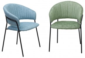 Стул ГЕММА, цвет RAIN 7 breeze, велюр / черный каркас М-City в Талице - talica.ok-mebel.com | фото 6