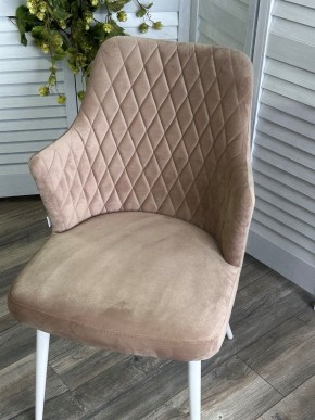 Стул HERMAN 360 град. БЕЖЕВЫЙ #5, велюр / белый каркас М-City в Талице - talica.ok-mebel.com | фото 5