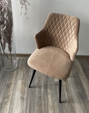 Стул HERMAN 360 град. БЕЖЕВЫЙ #5, велюр / черный каркас М-City в Талице - talica.ok-mebel.com | фото 2