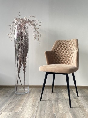 Стул HERMAN 360 град. БЕЖЕВЫЙ #5, велюр / черный каркас М-City в Талице - talica.ok-mebel.com | фото 3