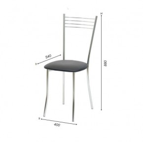 Стул Хлоя А1.01-01 (Стандарт) хром/кожзам (4 шт.) в Талице - talica.ok-mebel.com | фото 3