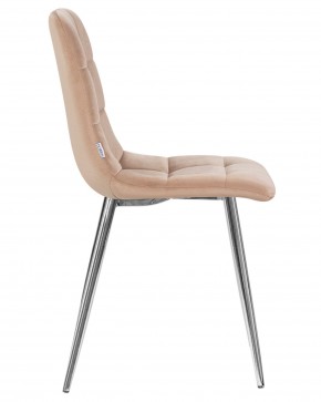 Стул обеденный DOBRIN ALEX, хром ножки, мокко велюр (V108-104),  в Талице - talica.ok-mebel.com | фото 2