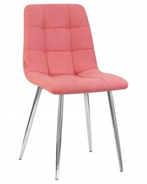 Стул обеденный DOBRIN ALEX, хром ножки, розовая ткань (UF860-05B) в Талице - talica.ok-mebel.com | фото