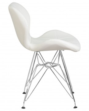 Стул обеденный DOBRIN BUTTERFLY CHROME, ножки хром, цвет белый в Талице - talica.ok-mebel.com | фото 3