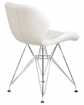 Стул обеденный DOBRIN BUTTERFLY CHROME, ножки хром, цвет белый в Талице - talica.ok-mebel.com | фото 4
