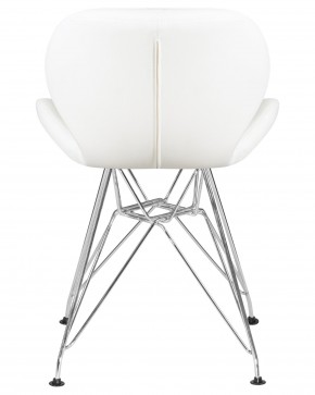 Стул обеденный DOBRIN BUTTERFLY CHROME, ножки хром, цвет белый в Талице - talica.ok-mebel.com | фото 5