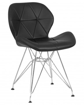 Стул обеденный DOBRIN BUTTERFLY CHROME, ножки хром, цвет чёрный в Талице - talica.ok-mebel.com | фото