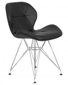 Стул обеденный DOBRIN BUTTERFLY CHROME, ножки хром, цвет чёрный в Талице - talica.ok-mebel.com | фото 2