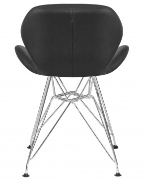 Стул обеденный DOBRIN BUTTERFLY CHROME, ножки хром, цвет чёрный в Талице - talica.ok-mebel.com | фото 5