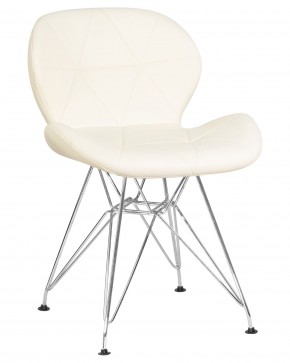 Стул обеденный DOBRIN BUTTERFLY CHROME, ножки хром, цвет кремовый в Талице - talica.ok-mebel.com | фото