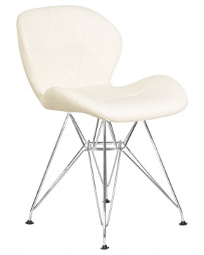 Стул обеденный DOBRIN BUTTERFLY CHROME, ножки хром, цвет кремовый в Талице - talica.ok-mebel.com | фото 2