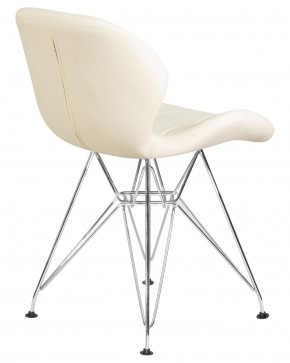 Стул обеденный DOBRIN BUTTERFLY CHROME, ножки хром, цвет кремовый в Талице - talica.ok-mebel.com | фото 4