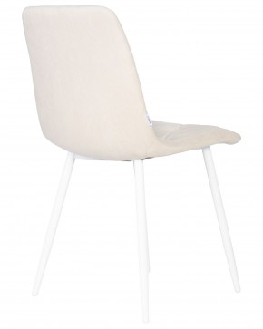 Стул обеденный DOBRIN CHILLY ROMBO, Бежевый Simple 44, основание белое в Талице - talica.ok-mebel.com | фото 4