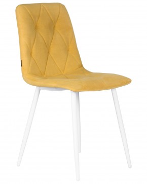 Стул обеденный DOBRIN CHILLY ROMBO, Горчичный Simple 15, основание белый в Талице - talica.ok-mebel.com | фото 2