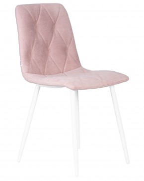 Стул обеденный DOBRIN CHILLY ROMBO, Розовый Simple 03, основание белый в Талице - talica.ok-mebel.com | фото 2