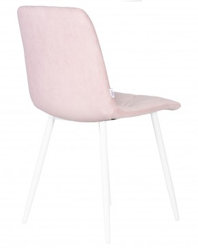 Стул обеденный DOBRIN CHILLY ROMBO, Розовый Simple 03, основание белый в Талице - talica.ok-mebel.com | фото 4
