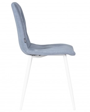 Стул обеденный DOBRIN CHILLY ROMBO, Серо-голубой Simple 26, основание белый в Талице - talica.ok-mebel.com | фото 3