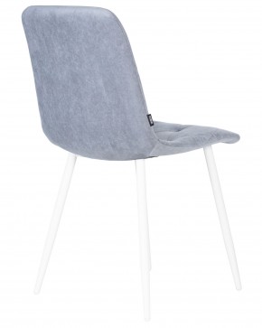 Стул обеденный DOBRIN CHILLY ROMBO, Серо-голубой Simple 26, основание белый в Талице - talica.ok-mebel.com | фото 4