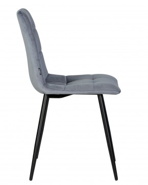 Стул обеденный DOBRIN CHILLY, Серо-голубой Holland 14, основание черное в Талице - talica.ok-mebel.com | фото 3
