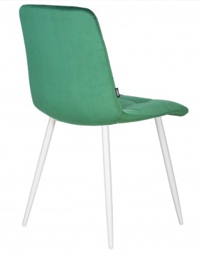 Стул обеденный DOBRIN CHILLY, Темно-зеленый Holland 30, основание белое в Талице - talica.ok-mebel.com | фото 4