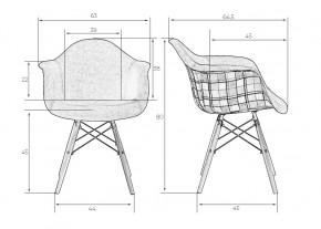 Стул обеденный DOBRIN DAW RACHEL, ножки светлый бук, сиденье 002 Puzzle в Талице - talica.ok-mebel.com | фото 12