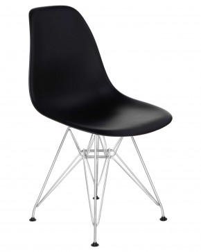 Стул обеденный DOBRIN DSR, ножки хром, цвет чёрный (B-03) в Талице - talica.ok-mebel.com | фото 2