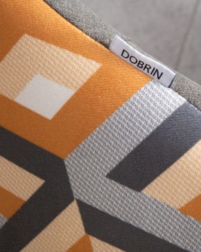 Стул обеденный DOBRIN MARKUS, ЭМАЛЬ ЧЕРНЫЙ МУАР ткань Candy Graphite+Escada Ochre в Талице - talica.ok-mebel.com | фото 10