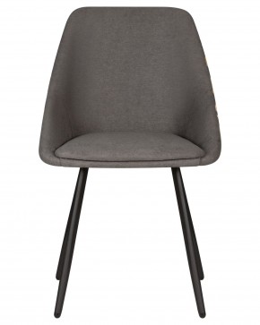 Стул обеденный DOBRIN MARKUS, ЭМАЛЬ ЧЕРНЫЙ МУАР ткань Candy Graphite+Escada Ochre в Талице - talica.ok-mebel.com | фото 6