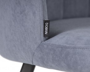 Стул обеденный DOBRIN NAOMI, ЭМАЛЬ ЧЕРНЫЙ МУАР велюр Catania Steel в Талице - talica.ok-mebel.com | фото 7