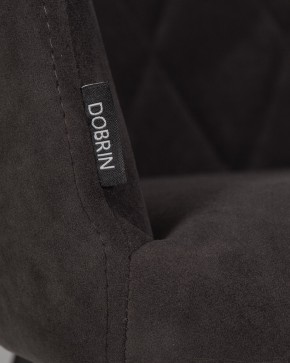 Стул обеденный DOBRIN ROBY, ЭМАЛЬ ЧЕРНЫЙ МУАР велюр Catania Espresso в Талице - talica.ok-mebel.com | фото 9