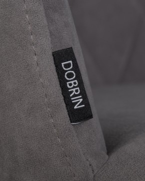 Стул обеденный DOBRIN ROBY, ЭМАЛЬ ЧЕРНЫЙ МУАР велюр Catania Stone в Талице - talica.ok-mebel.com | фото 7