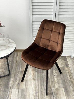Стул ONION G062-10 шоколадный, велюр/ черный каркас М-City в Талице - talica.ok-mebel.com | фото 2