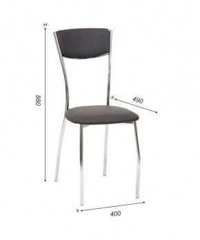 Стул Сильвия А1.09-03 (Стандарт) хром/кожзам (4 шт.) в Талице - talica.ok-mebel.com | фото 3